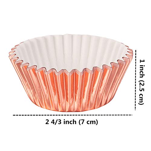 Hadoife Foil Cupcake Liners - Rainbow Metallic Baking Cups for Weddings, Birthdays, Baby Showers - Standard Size Muffin Paper Cases - 10 Colors, 500 Pieces - Image 2