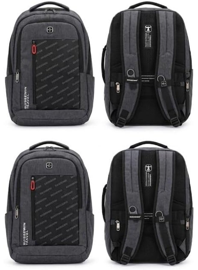 Suissewin Laptop Backpack – Multi-Functional Business & Travel Backpack with USB Charging Port – Water-Resistant - Image 2