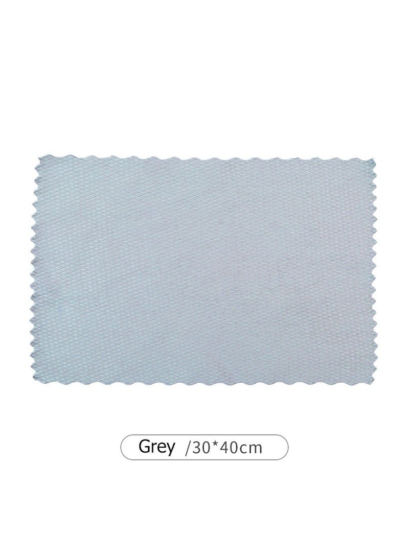 3-Piece Set Of Fish Scale Ultra-Fine Fiber Cloth, 30x40cm, Nano Level Non-Woven Fabric, Suitable For Glass, Windows, Mirrors, Screens, Kitchens  - Image 1