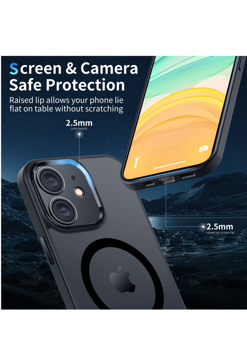INFOSUN iPhone 11 MagSafe Case Cover Slim thin Anti-Yellow Shockproof Protection Hard Scratch-Resistant Back Grade Clear Case for Apple iPhone 11 6.1 inch - Black  - Image 4