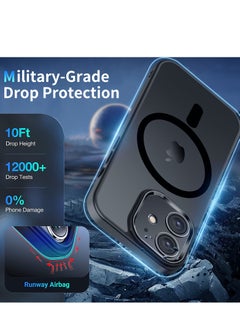 INFOSUN iPhone 11 MagSafe Case Cover Slim thin Anti-Yellow Shockproof Protection Hard Scratch-Resistant Back Grade Clear Case for Apple iPhone 11 6.1 inch - Black  - Image 3