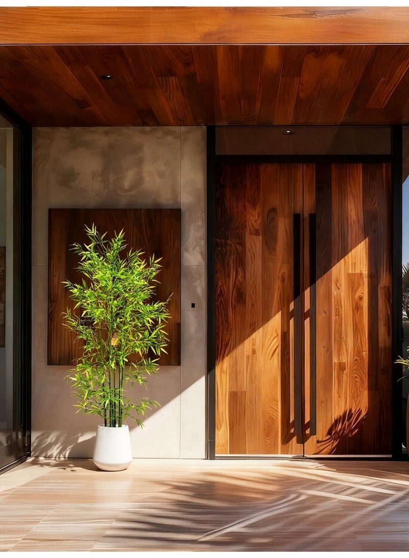High-Quality Artificial Bamboo Tree (180cm) with Minimalist Cement Planter – Balanced Space and Natural Presence - Image 4