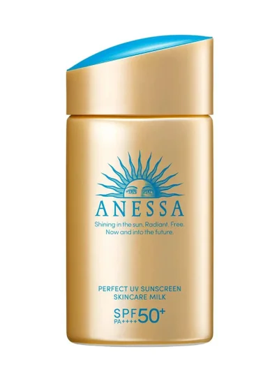 انيسا حليب أنيسا بيرفكت للعناية بالبشرة والحماية من أشعة الشمس فوق البنفسجية SPF50+ / PA+++، أفضل حليب واقي من الشمس للوجه في اليابان، 60 مل
