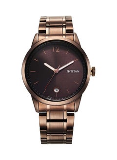 TITAN Neo Splash Brown Dial Analog Stainless Steel Strap Watch For Men 1806Qm03  - Image 1