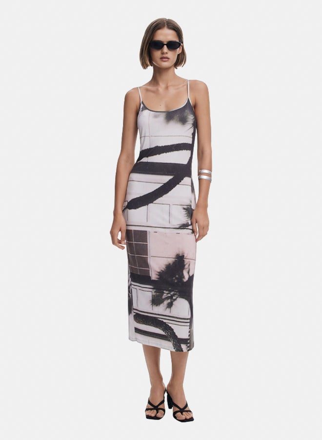 DESIGUAL Urban landscape slip dress - Image 1