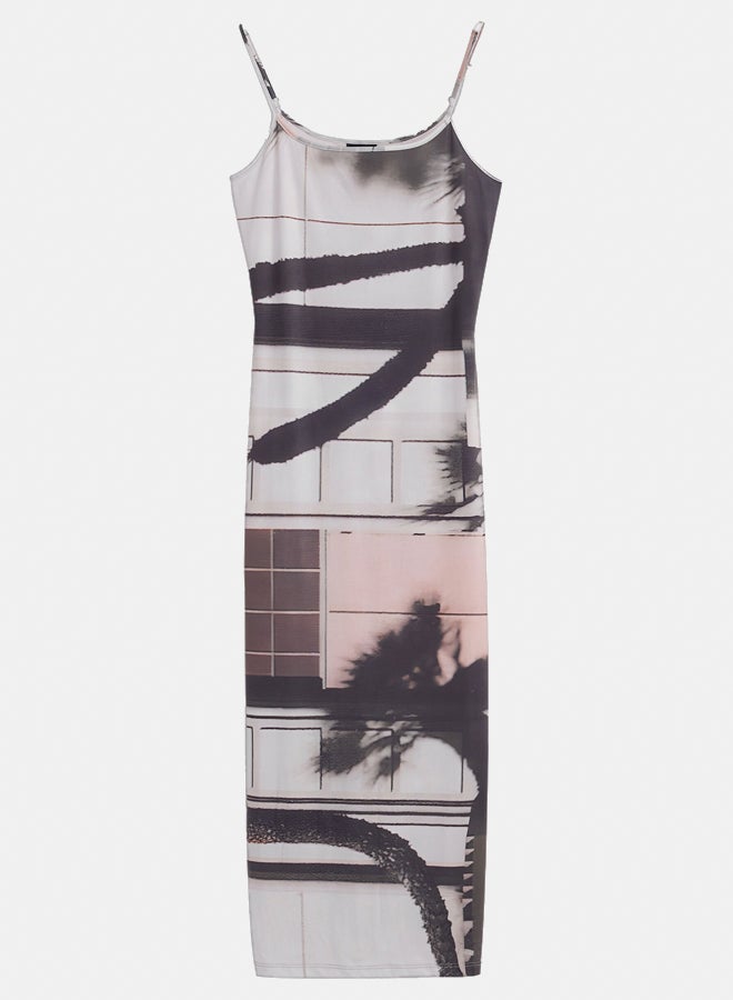 DESIGUAL Urban landscape slip dress - Image 5