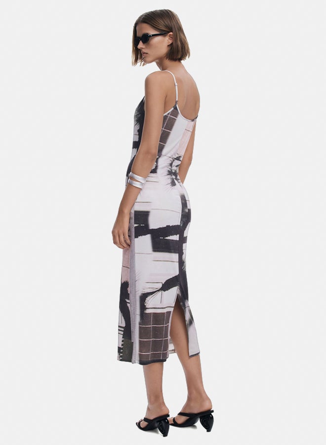 DESIGUAL Urban landscape slip dress - Image 4