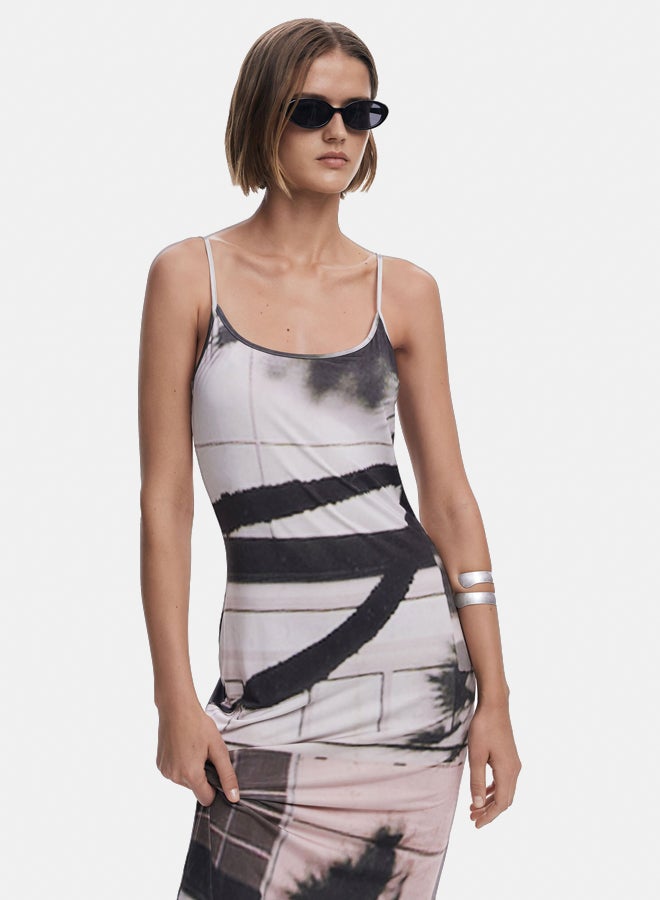 DESIGUAL Urban landscape slip dress - Image 2