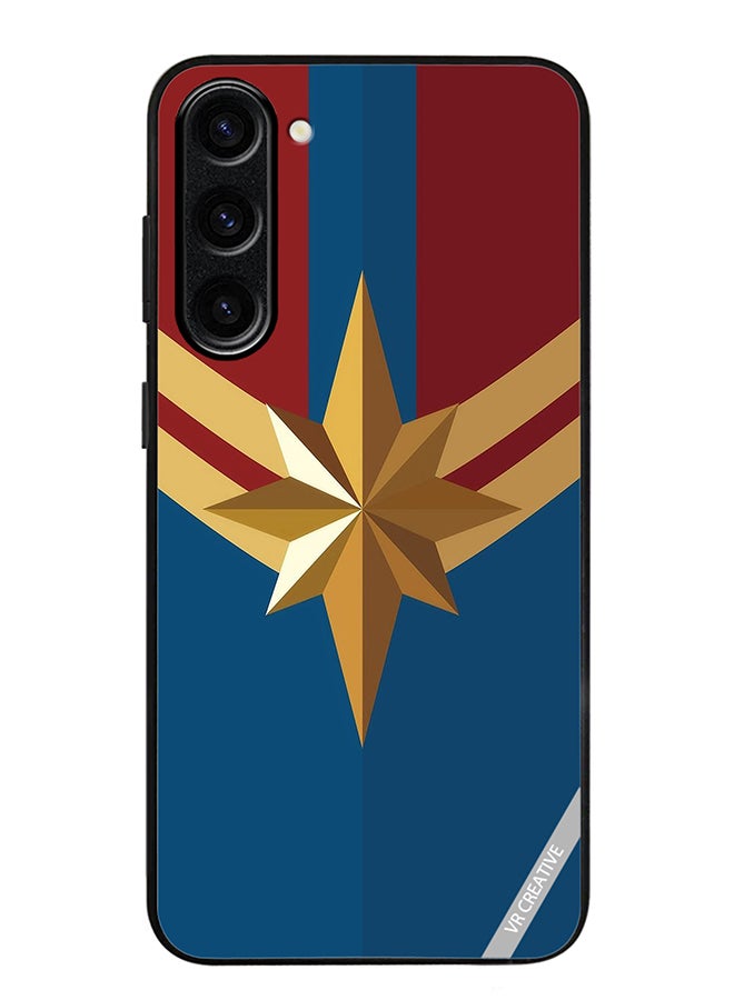 VR CREATIVE Protective Case Cover For Samsung Galaxy S23 FE Captain Marvel Logo Design Multicolour - Image 1