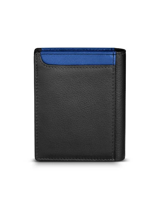 POLICE The Medley wallet by Police in black and blue contrast is a distinguished accessory with smart additional slots for card and pockets for essentials