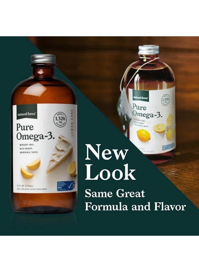 Natural Force Pure Omega 3 - Liquid Fish Oil - Delicious Lemon Cake Flavor - Mercury Free, Wild Caught, Lab Tested - 1,326 mg Triglyceride EPA, DHA, & DPA - 16 Oz Glass Bottle - Image 5
