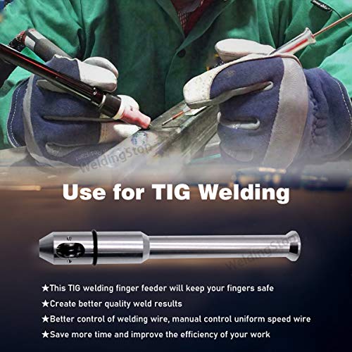 WeldingStop TIG Pen Finger Feeder Welding Rod Holder 1.0-3.2mm (1/32''-1/8'') Welding Wire Pencil Filler TIG-Pen Welding Feed Stick Holder Weld Filler Metal Tool Welder Accessories (Silver TIG-PEN PK-1) - Image 3
