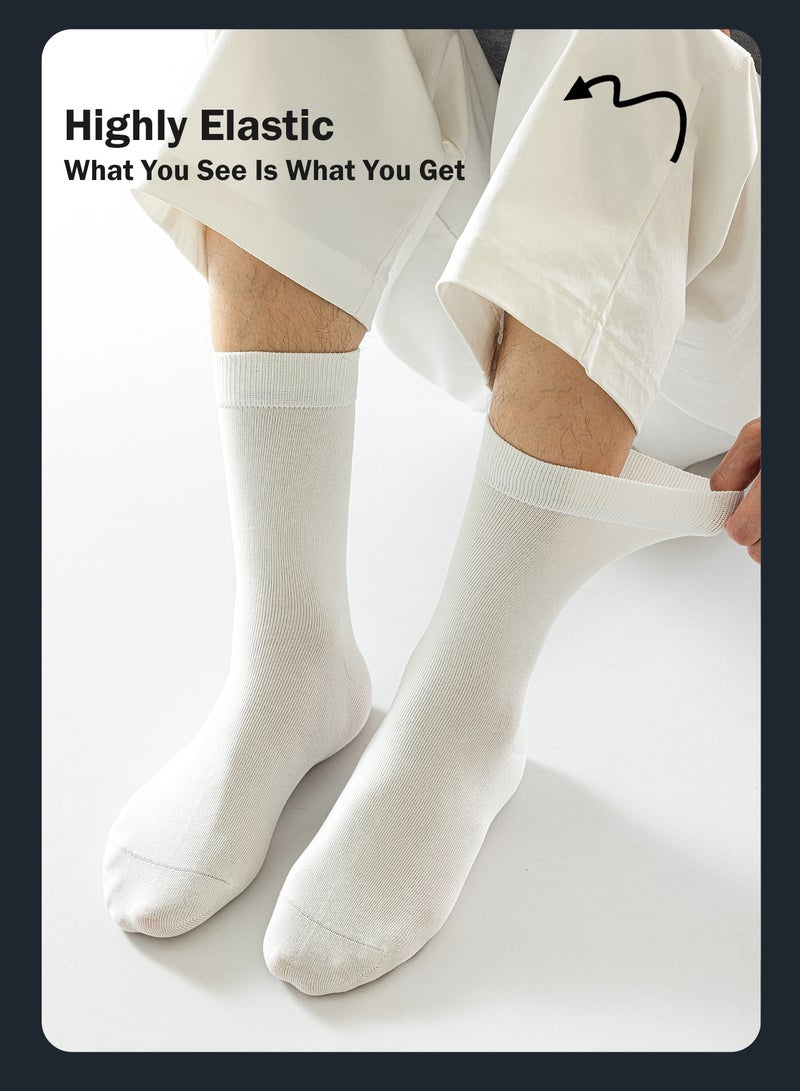 infino Men's Premium Cotton Blend Antibacterial Socks 4-Pack - Breathable, Moisture-Wicking, Odor Control with AAA Grade Protection for Business, Casual, and Sports Wear - Mix Color - Image 2