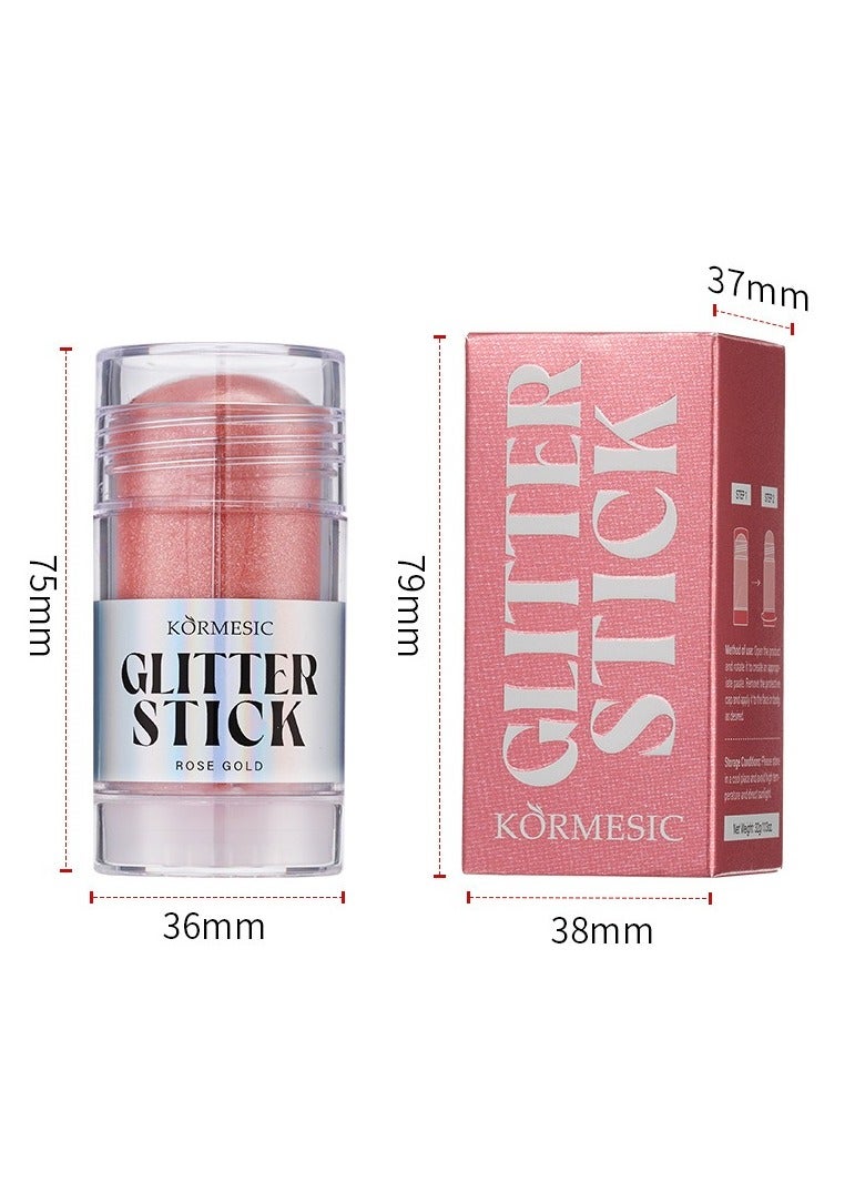 Kormesic الذهب الوردي المضيء العصا المسلط الضوء 32 جرام-تعزيز وإضاءة لون البشرة - Image 1