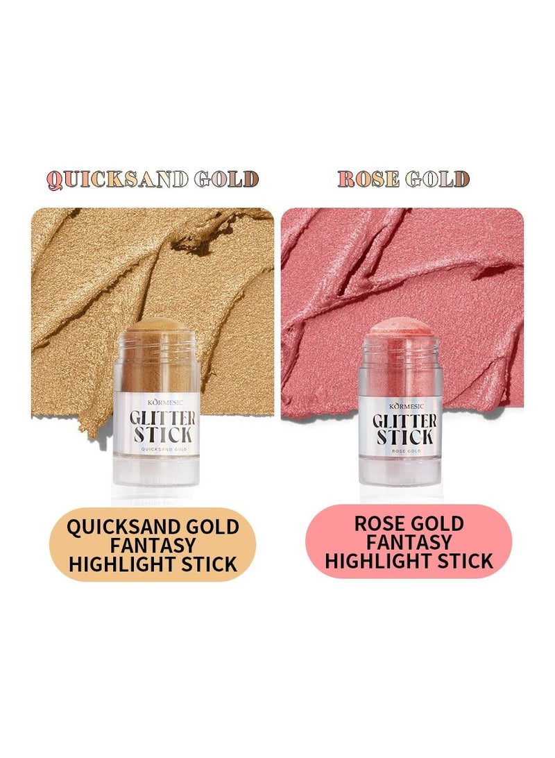 Kormesic الذهب الوردي المضيء العصا المسلط الضوء 32 جرام-تعزيز وإضاءة لون البشرة - Image 2