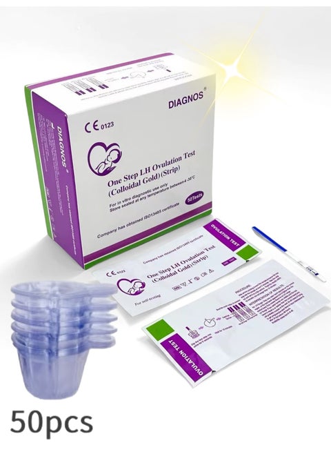 Ovulation Test Kit – 50 Strips, Quick Results in 15 Minutes, Easy to Use at Home