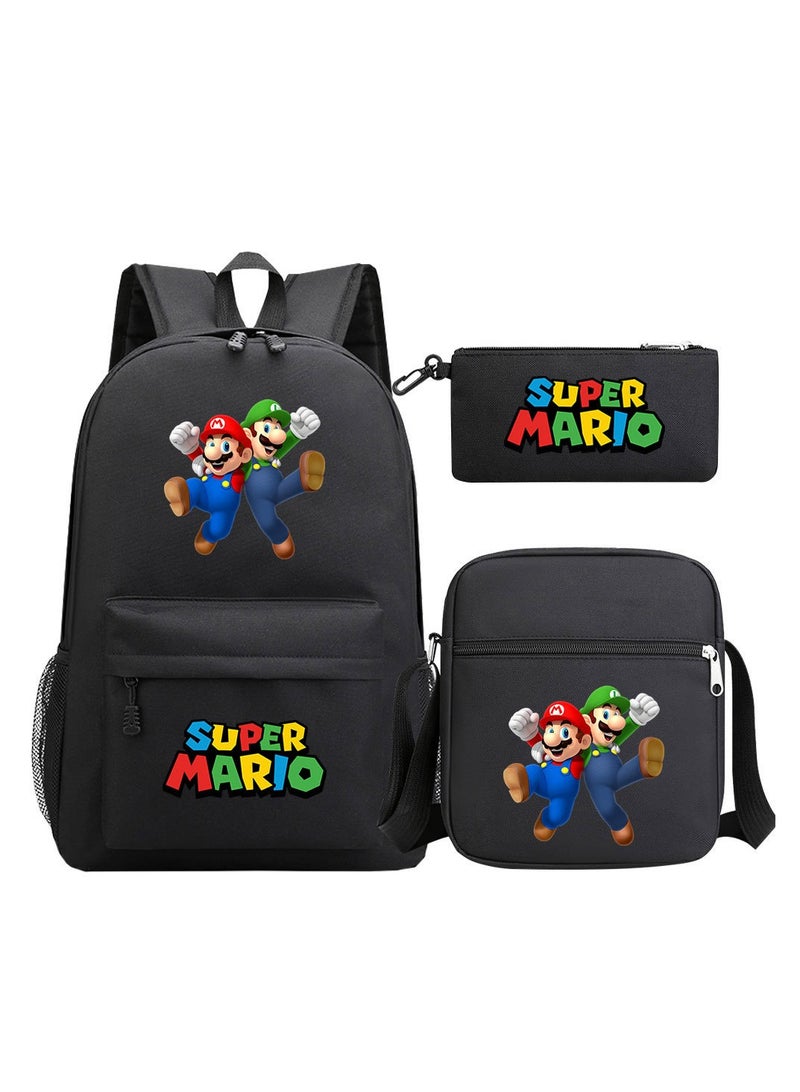 Super Mario Printed Youth Large Capacity Men's and Women's Shoulders