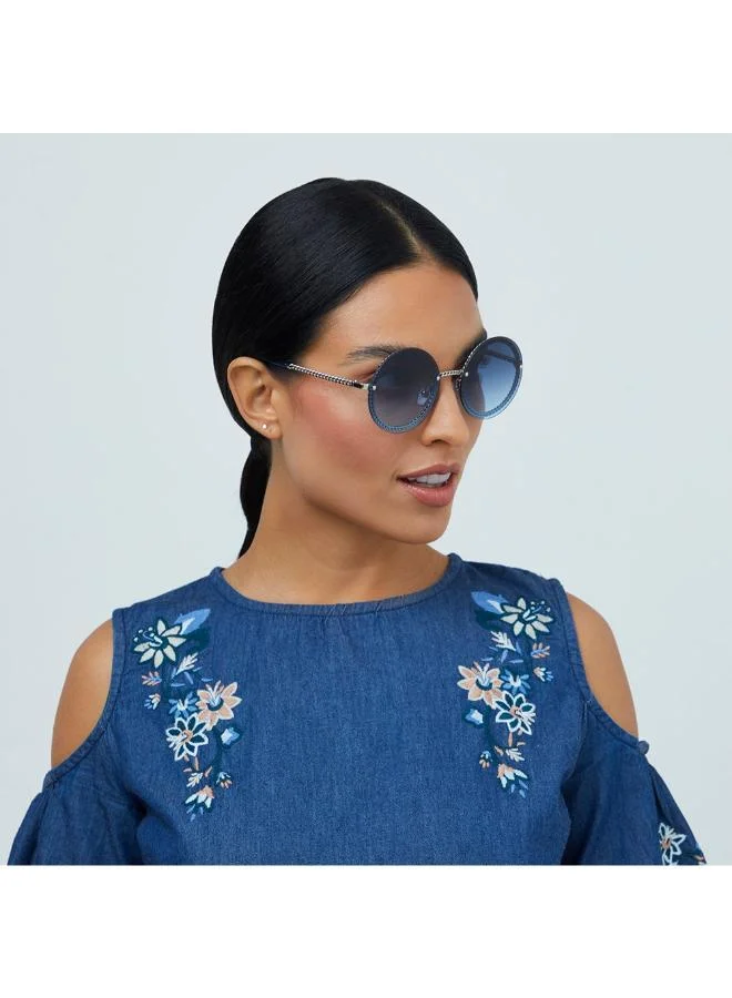 بلاك أوت Women's نظارة شمسية بلاك آوت رايز دائرية بدون إطار للنساء