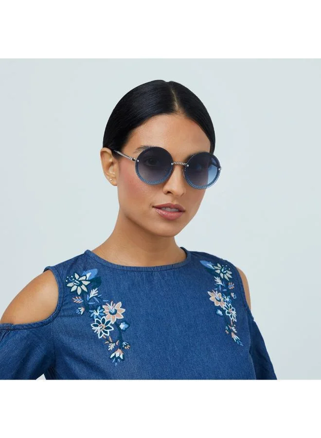 بلاك أوت Women's نظارة شمسية بلاك آوت رايز دائرية بدون إطار للنساء