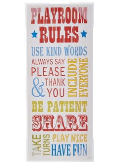 Stupell Industries The Kids Room By Stupell Playroom Rules Use Kind Words Rectangle Wall Plaque  - Image 1