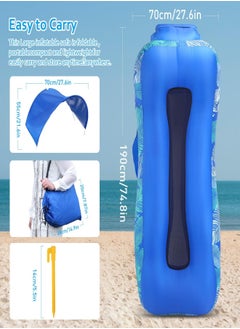 Aomeius Inflatable Lounger Air Sofa with Unique Sun-Shade Design, Inflatable Beach Bed with Pillow, Waterproof Inflatable Couch Camping Chair Hammock for Hiking Backyard Travel Beach Park Picnics  - Image 3