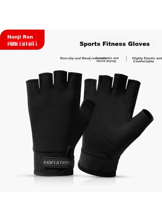 Antarctic Nanjiren Men's Half-finger Cycling Gloves Tactical Sports Non-slip Outdoor Motorcycle Gloves Black - Image 5