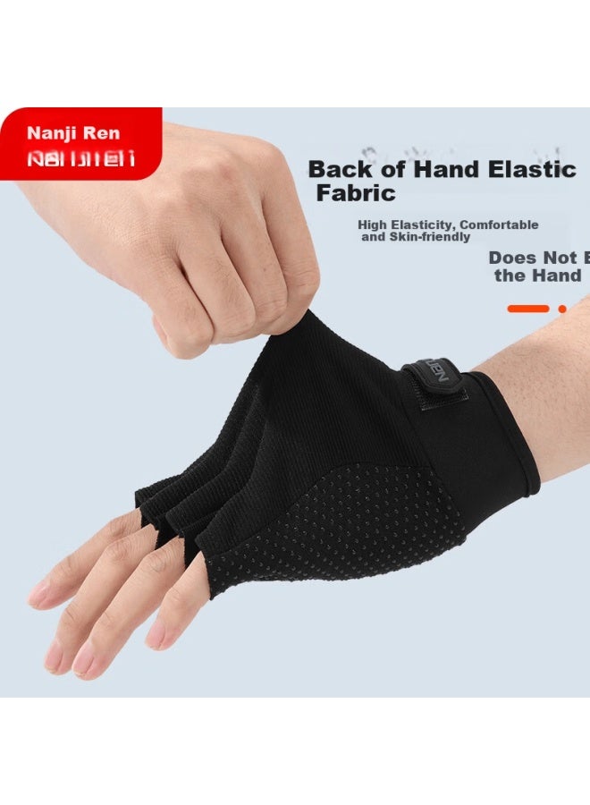 Antarctic Nanjiren Men's Half-finger Cycling Gloves Tactical Sports Non-slip Outdoor Motorcycle Gloves Black - Image 2