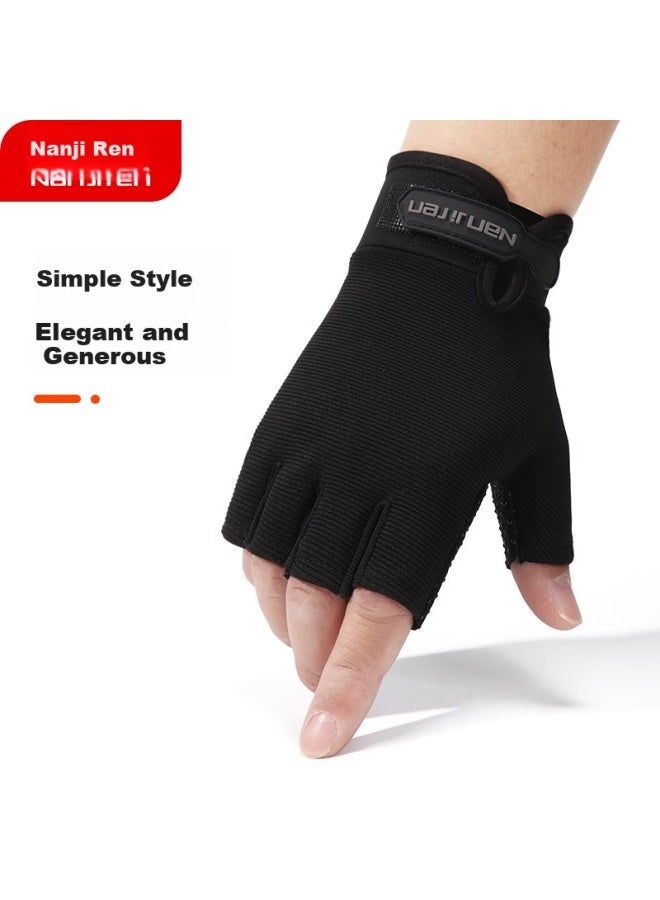 Antarctic Nanjiren Men's Half-finger Cycling Gloves Tactical Sports Non-slip Outdoor Motorcycle Gloves Black - Image 1