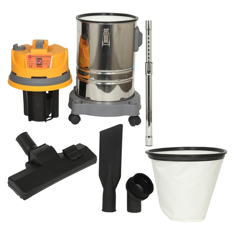 Hulk HULK 30L Wet and Dry Industrial Vacuum Cleaner 30 Litre 1500W with Blower Includes High Suction Power Stainless Steel  - Image 3