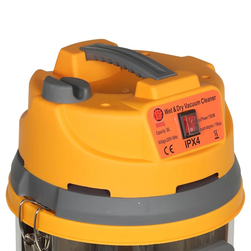 Hulk HULK 30L Wet and Dry Industrial Vacuum Cleaner 30 Litre 1500W with Blower Includes High Suction Power Stainless Steel  - Image 4