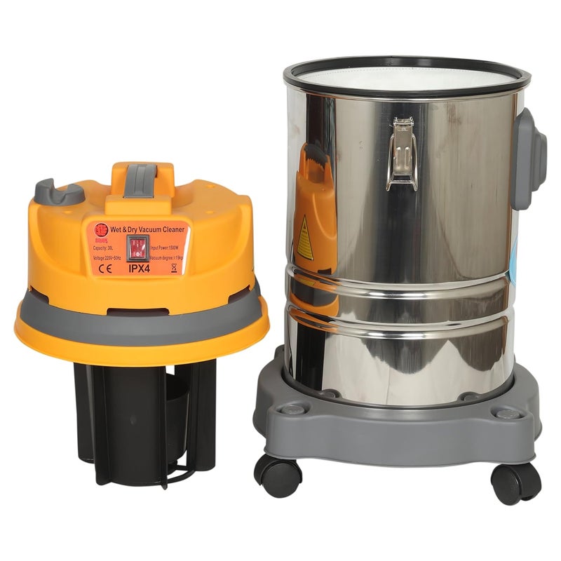 Hulk HULK 30L Wet and Dry Industrial Vacuum Cleaner 30 Litre 1500W with Blower Includes High Suction Power Stainless Steel  - Image 5