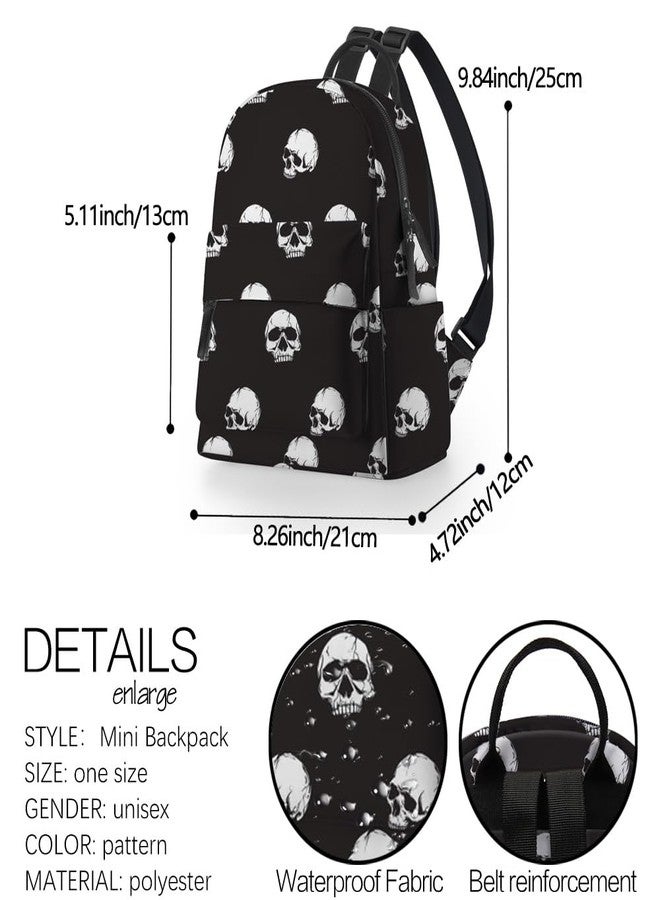 Deanfun Mini Backpack for Women - Waterproof Small Backpack with Skull Print, Multi Pockets Large Capacity Cute and Stylish MNSB-310 - Image 2