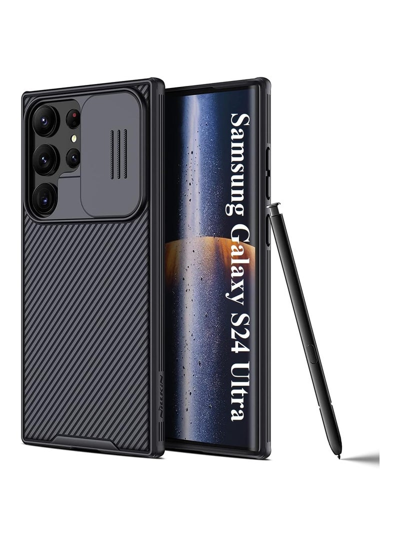 ELTRAZONE Samsung Galaxy S24 Ultra Case Cover Nillkin Camshield Pro Case With Slide Camera Lens Protection PC Back & TPU Frame Bumper Protection for Samsung Galaxy S24 Ultra (Black, Samsung Galaxy S24 Ultra) - Image 1