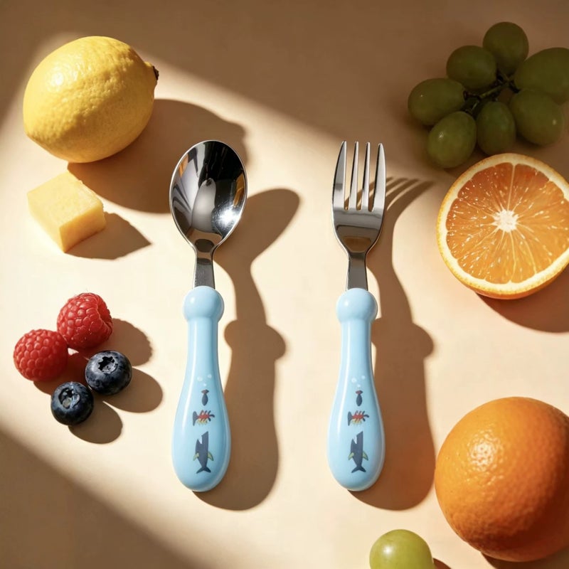 304 Stainless Steel Kids Spoon and Fork Set - Image 4