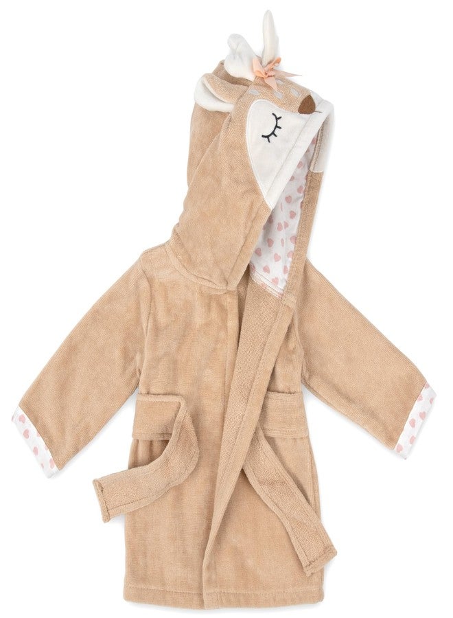 Baby Essentials Hooded Baby Animal Bathrobe with Tie Closure for Newborns and Infants 0-9 Months (US, Age, 0 Months, 9 Months, Delightful Deer) - Image 2