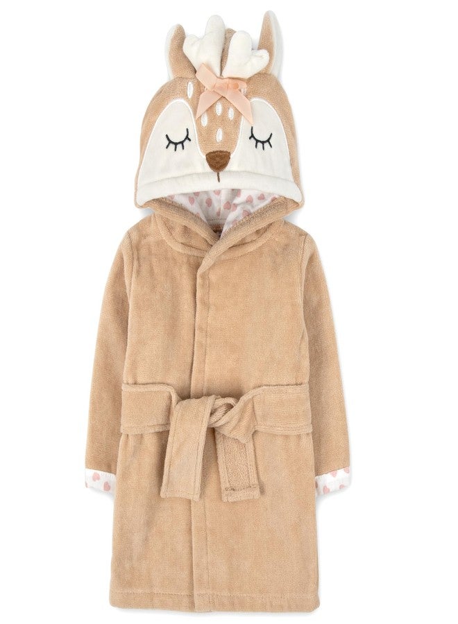 Baby Essentials Hooded Baby Animal Bathrobe with Tie Closure for Newborns and Infants 0-9 Months (US, Age, 0 Months, 9 Months, Delightful Deer) - Image 1
