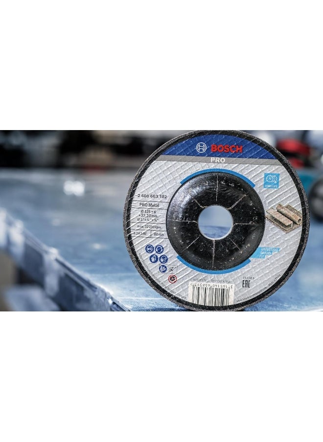 BOSCH Bosch 2608603181 Standard For Metal Grinding Disc With Depressed Centre, 115mm Ø, 22.23mm X 6.0mm  - Image 4