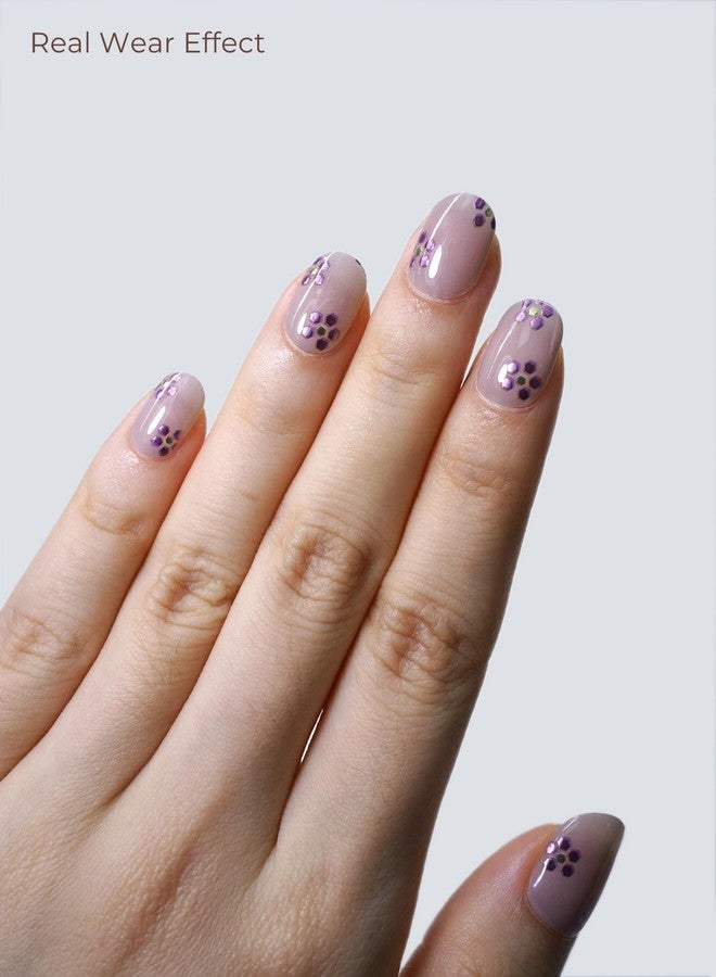 Beaolata Real Gel Nail Strips (No UV Light Needed) - 44Pcs Salon Quality Nail Stickers - Long Lasting Polish Wraps for Women, Easy Apply & Remove (Springtime Posy Pink) - Image 3