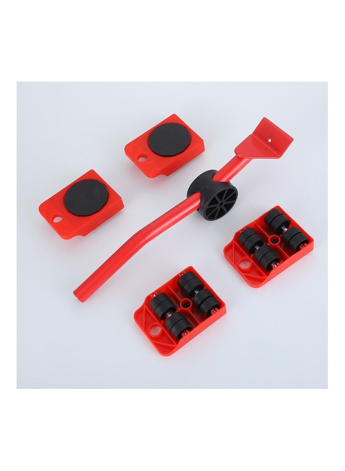 5-Pack Heavy Duty Furniture Lifter Kit - 330LB Capacity Moving System for Couches/Beds/Appliances | No Battery Needed | Non-Slip PU Pads & Adjustable Height Tools - Image 1