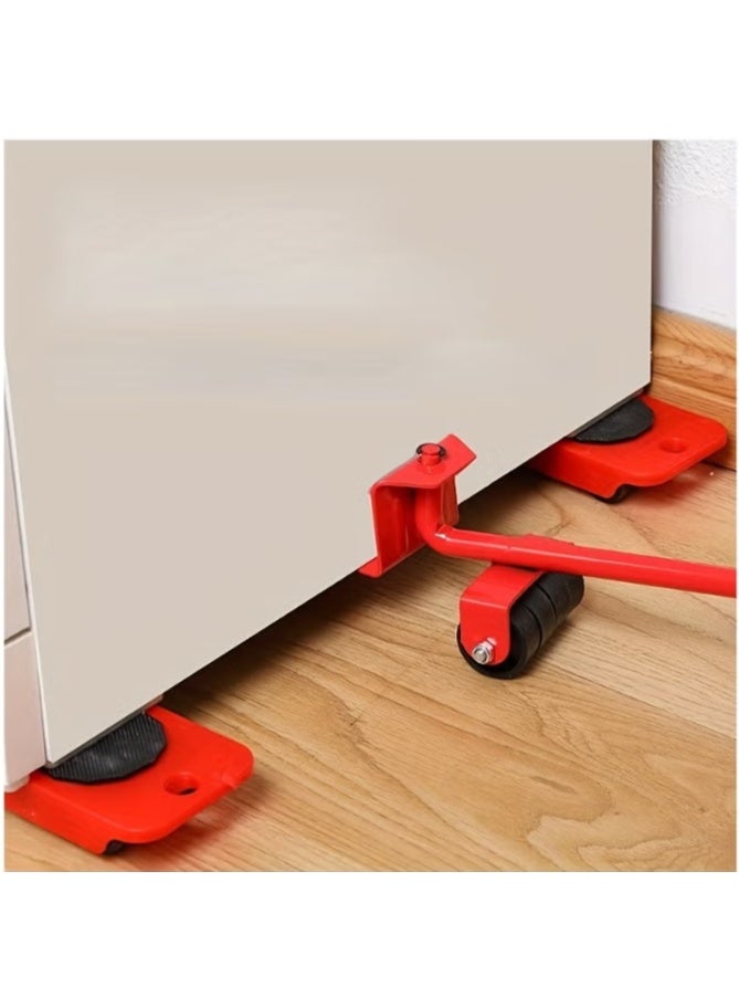 5-Pack Heavy Duty Furniture Lifter Kit - 330LB Capacity Moving System for Couches/Beds/Appliances | No Battery Needed | Non-Slip PU Pads & Adjustable Height Tools - Image 2