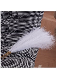 SPARK IT HOME 6 Pieces Fluffy Faux Pampas Grass Artificial Pampas Branches Fake Fluffy Stems Plants, Floor Vase Filler for Home, Wedding Boho Decor Flower Arrangement 45 cm/17 inches (White)  - Image 4
