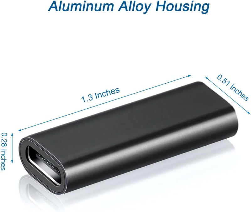 Basesailor محول USB C أنثى إلى أنثى 3-pack، USBC 3.1 10Gbps 100W PD موصل لتوصيل كابلين من نوع C، متوافق مع Thunderbolt 3 موصل تمديد لأجهزة USB-C، iPhone 16 - Image 2