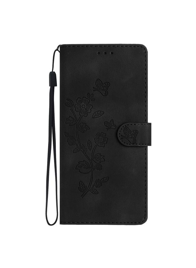 S-TOP Case For Samsung Galaxy A04s Flower Butterfly Embossing Pattern Leather Phone Case - Image 2