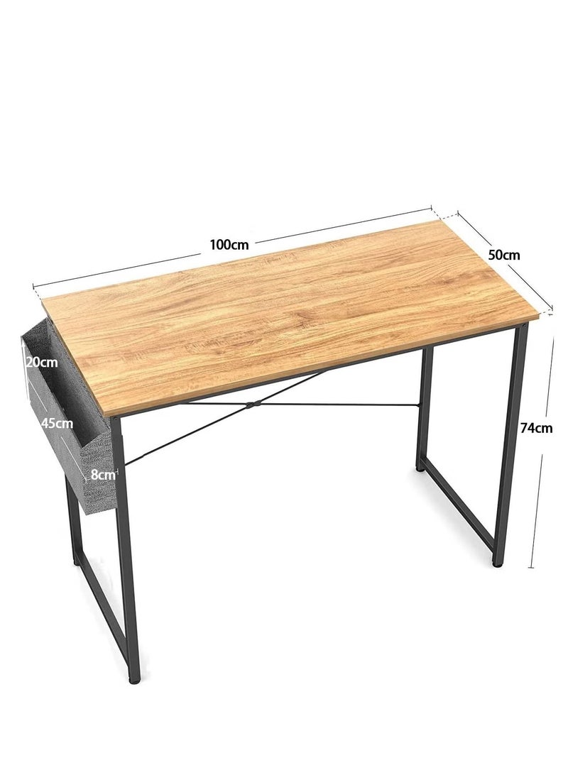 AGD Modern And Simple Computer Desk Labtop Table 100cm Home Office Workstation Writing Study Desk With Storage Bag - Image 3