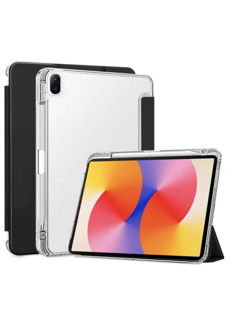 for HUAWEI Matepad SE 11 inchCase Cover ,Transparent Airbag With Pen Slot For Anti Drop, Tablet Protective Cover, Triple Fold Multi Angle Design, Automatic Wake-up/sleep - Image 1