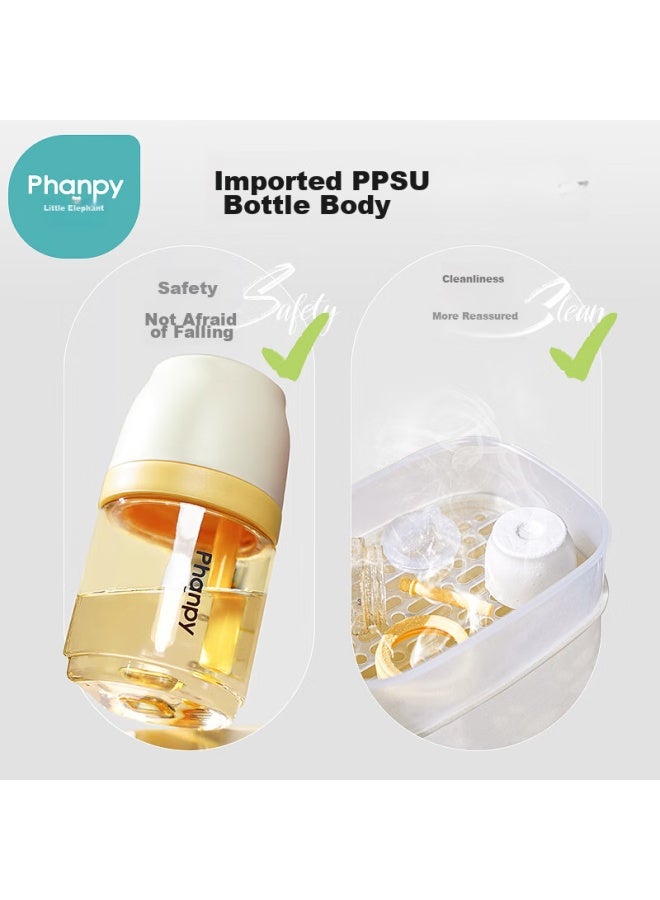 Xiaoya Elephant Xiaoya Xiang Constant Temperature Bottle For 0-3 Months Newborns, Anti-colic Ppsu Insulated Adjustable Temperature Bottle, 180ml - Image 3