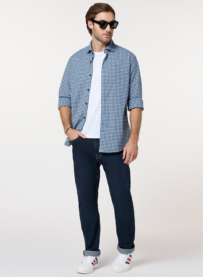 تكلف The Crisp Check Light Blue Gingham Shirt with Fresh Breathable Cotton - Image 3