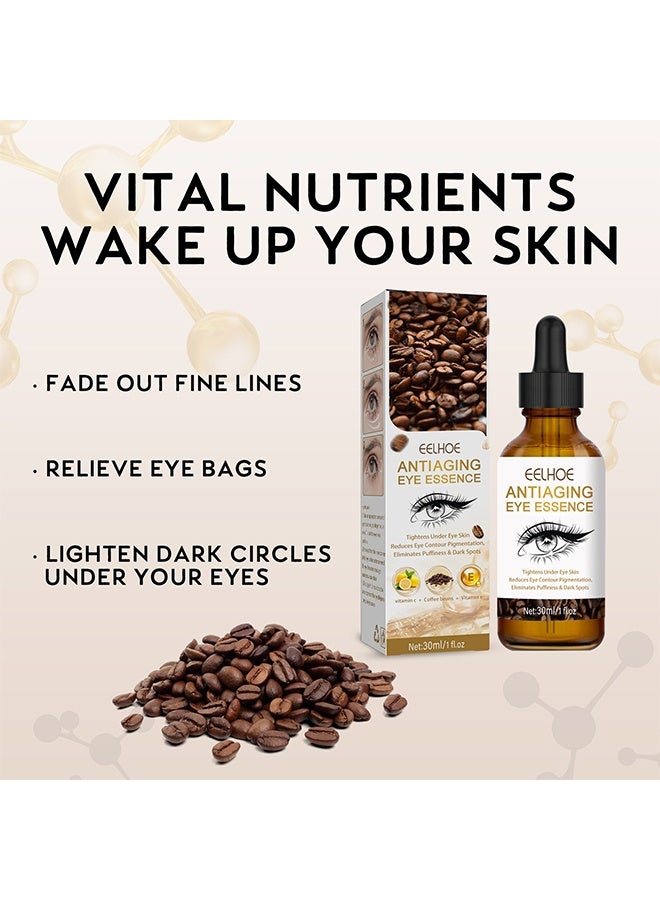 إيلهو مصل شد العين المضاد للشيخوخة - الكافيين ، حمض الهيالورونيك ، الكولاجين والكافيين لشد وتقليل الانتفاخ والهالات السوداء والتجاعيد والخطوط الدقيقة حول العينين 30 مل - Image 2