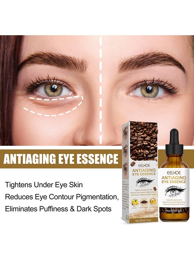 إيلهو مصل شد العين المضاد للشيخوخة - الكافيين ، حمض الهيالورونيك ، الكولاجين والكافيين لشد وتقليل الانتفاخ والهالات السوداء والتجاعيد والخطوط الدقيقة حول العينين 30 مل - Image 3
