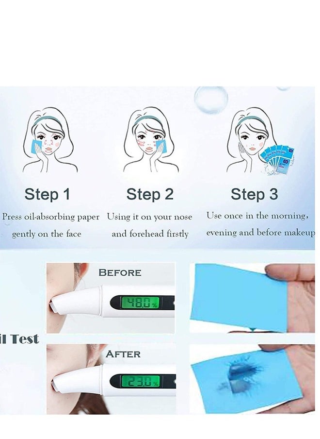 Clean & Clear - Oil-absorbing Sheet Face Oil Blotting Paper, 110 Pieces Same Series with Clean And Clear 1 Blue and 1 Pink - Image 1